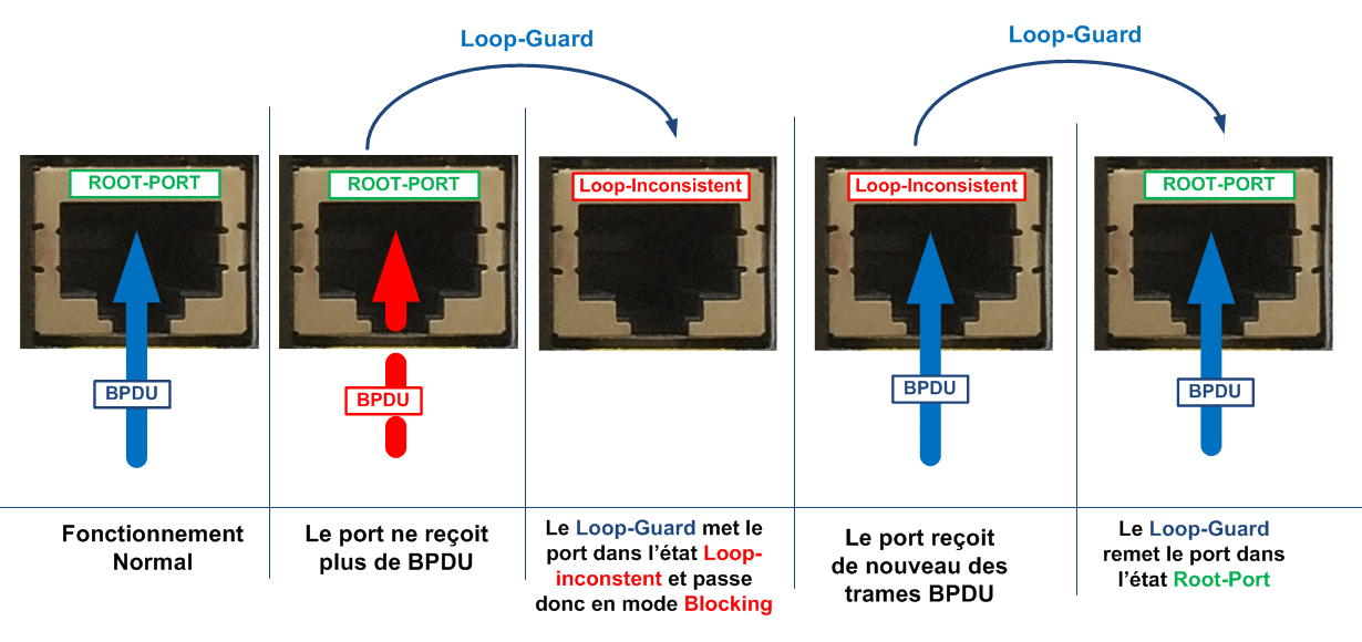 Etats des ports avec le Loop Guard
