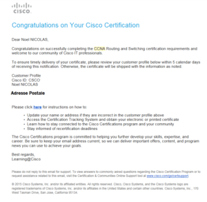 J'ai Eu Ma Certification CISCO ! Et Après